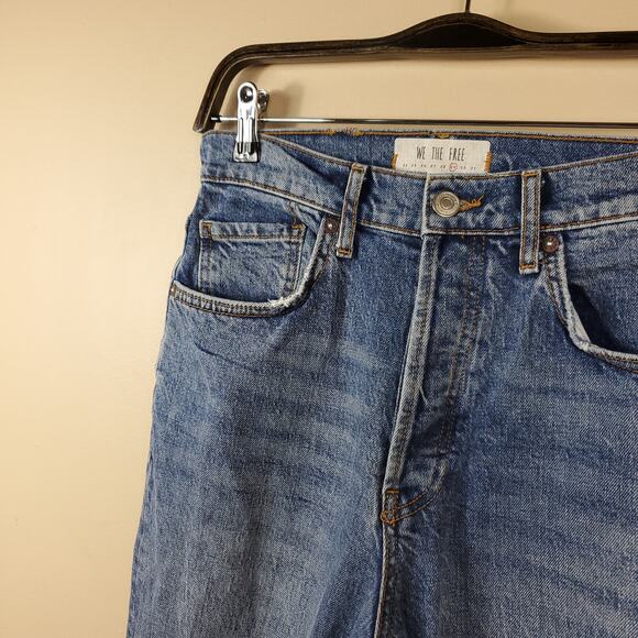 Free People Stella High Rise Skinny Jeans Size 29 Button Fly Raw Hem - Picture 5 of 11